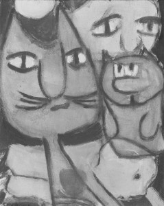 Lunar Cats Black and White 